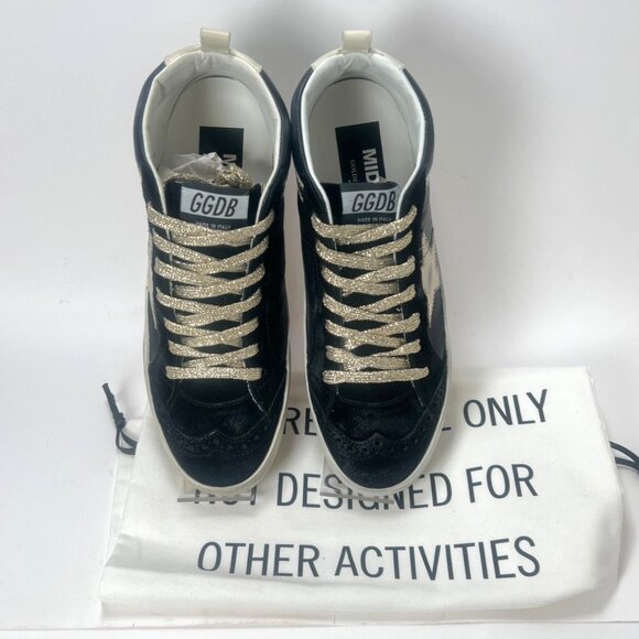 Golden Goose Mid Star platinum Black Women Sneakers Size 37 US7 - Picture 15 of 15